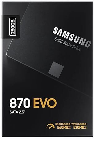 250GB SAMSUNG 870 560/530MB/s EVO MZ-77E250BW SSD (Resmi Distribütör Garantili)