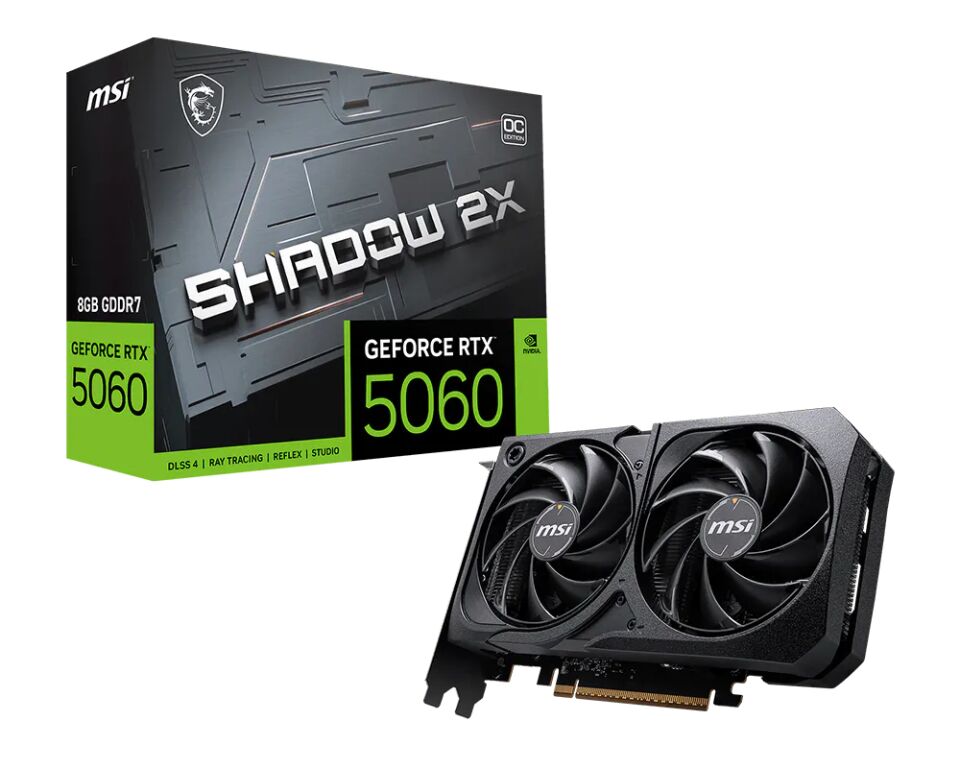 MSI GEFORCE RTX 5060 8G SHADOW 2X OC MAX