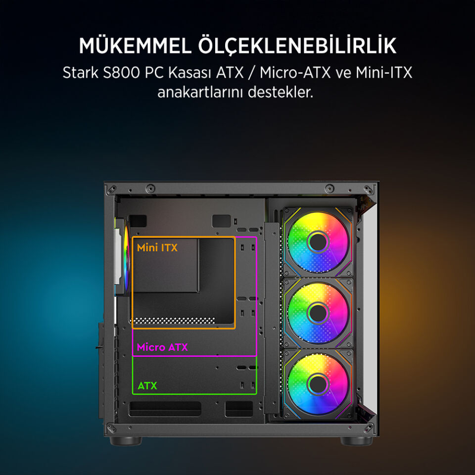 JAMES DONKEY STARK S800 4X ARGB 750W BLACK KASA