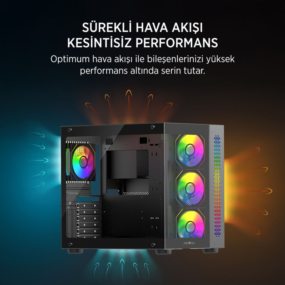 JAMES DONKEY STARK S800 4X ARGB 650W BLACK KASA