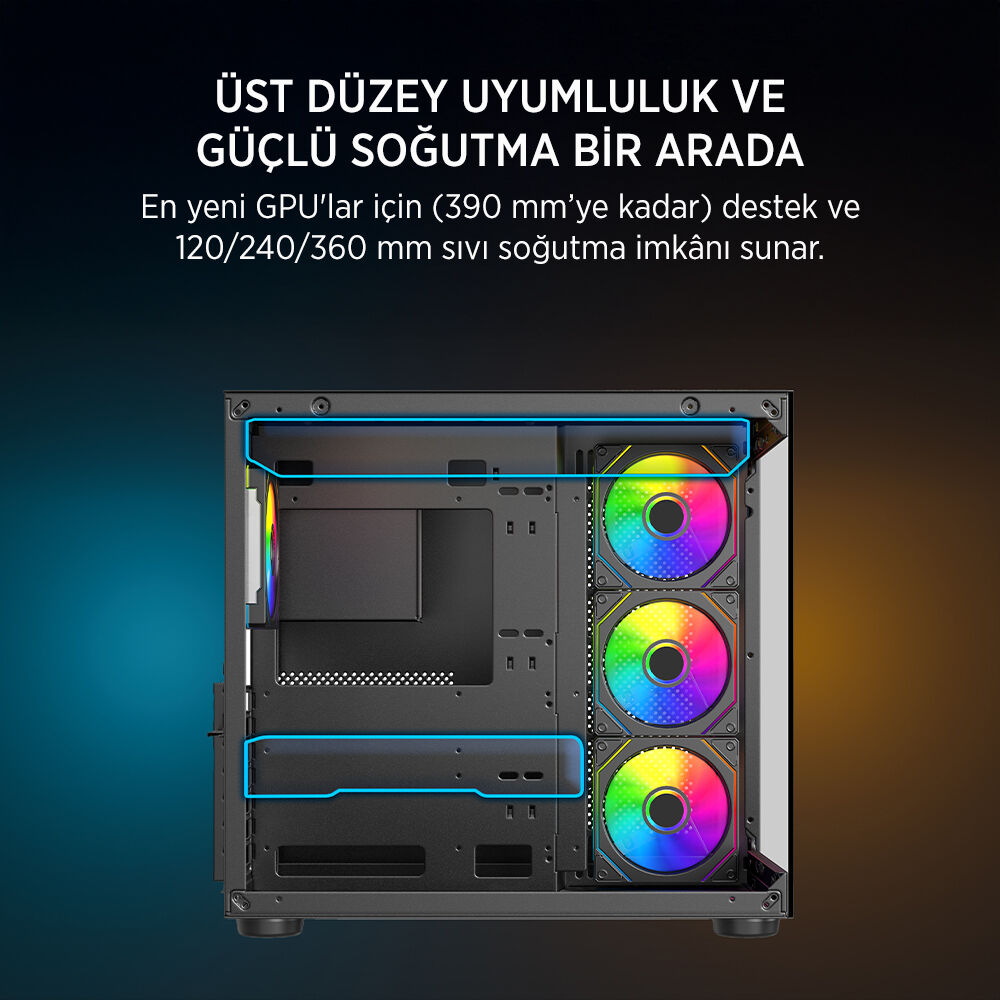 JAMES DONKEY STARK S800 4X ARGB BLACK KASA 650W