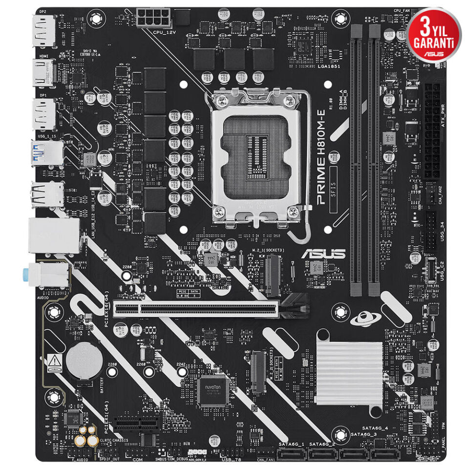 ASUS PRIME H810M-E-CSM INTEL 1851 ANAKART