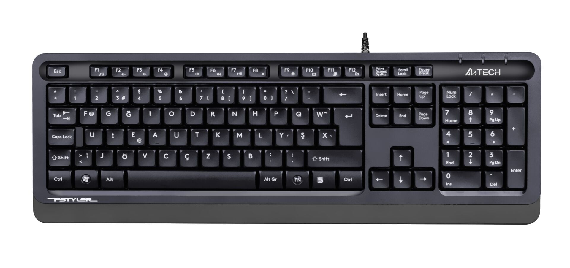 A4 TECH FK10 FN-MULTIMEDYA F KLAVYE USB GRİ