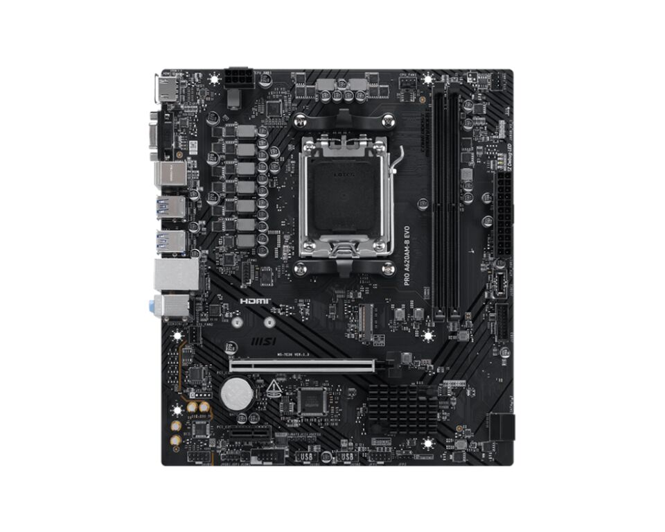 MSI PRO A620AM-B EVO AM5 DDR5 6800(OC) ANAKART