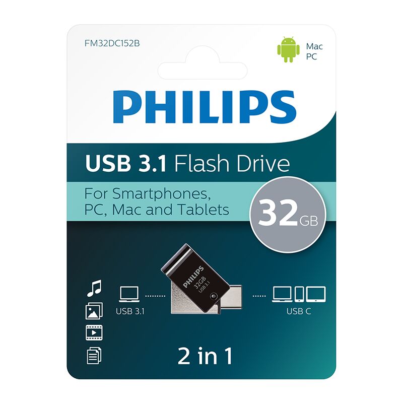 PHILIPS 32GB USB3.1 TYPE-C 100/150 MB/S FM32DC152B