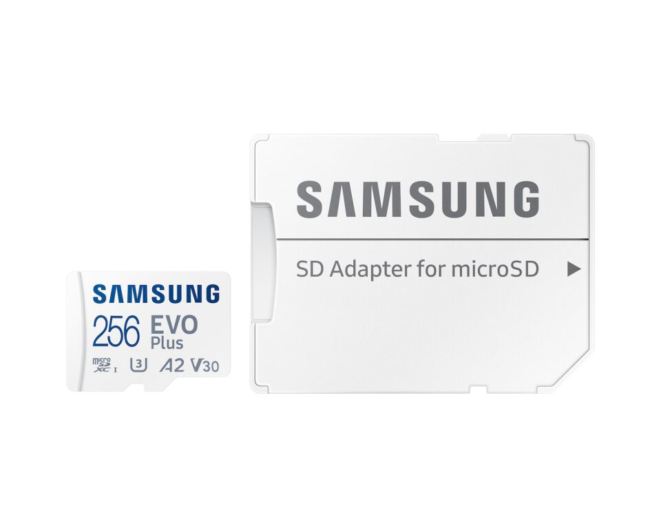 256GB SAMSUNG EVO PLUS MICROSDXC UHS-I U3 V30 A2 160MB/s MB-MC256SA/TR