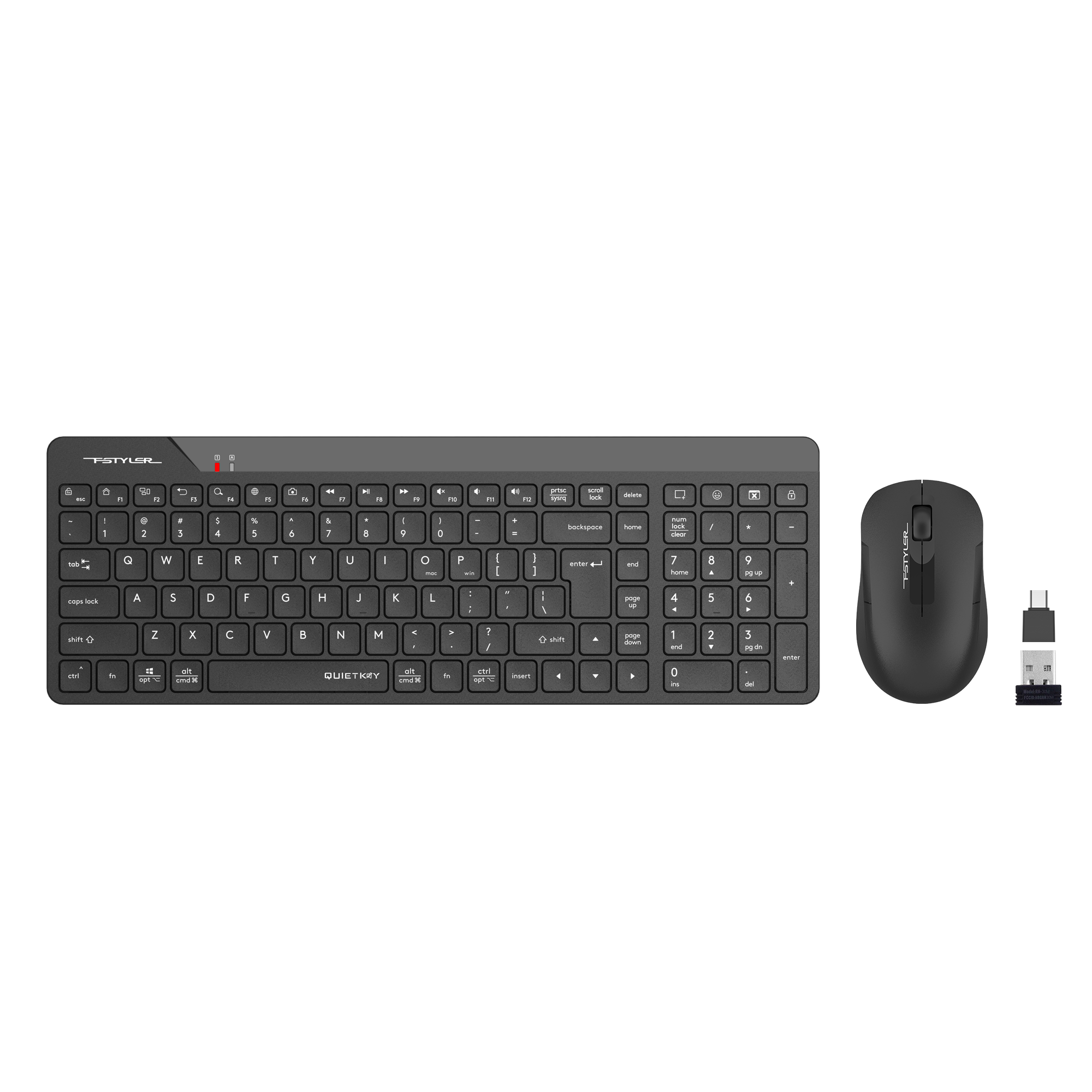 A4 TECH FG2300 Q SILENT 2.4 GHZ AİR2 SİYAH KLAVYE+MOUSE
