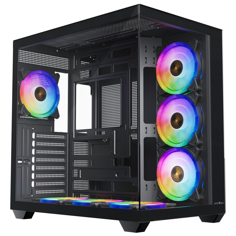 JAMES DONKEY STARK S801 7X ARGB 650W GAMING CASE BLACK