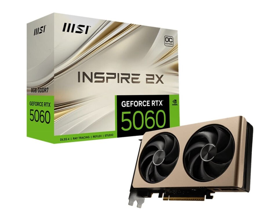 MSI GEFORCE RTX 5060 8G INSPIRE 2X OC 128BIT