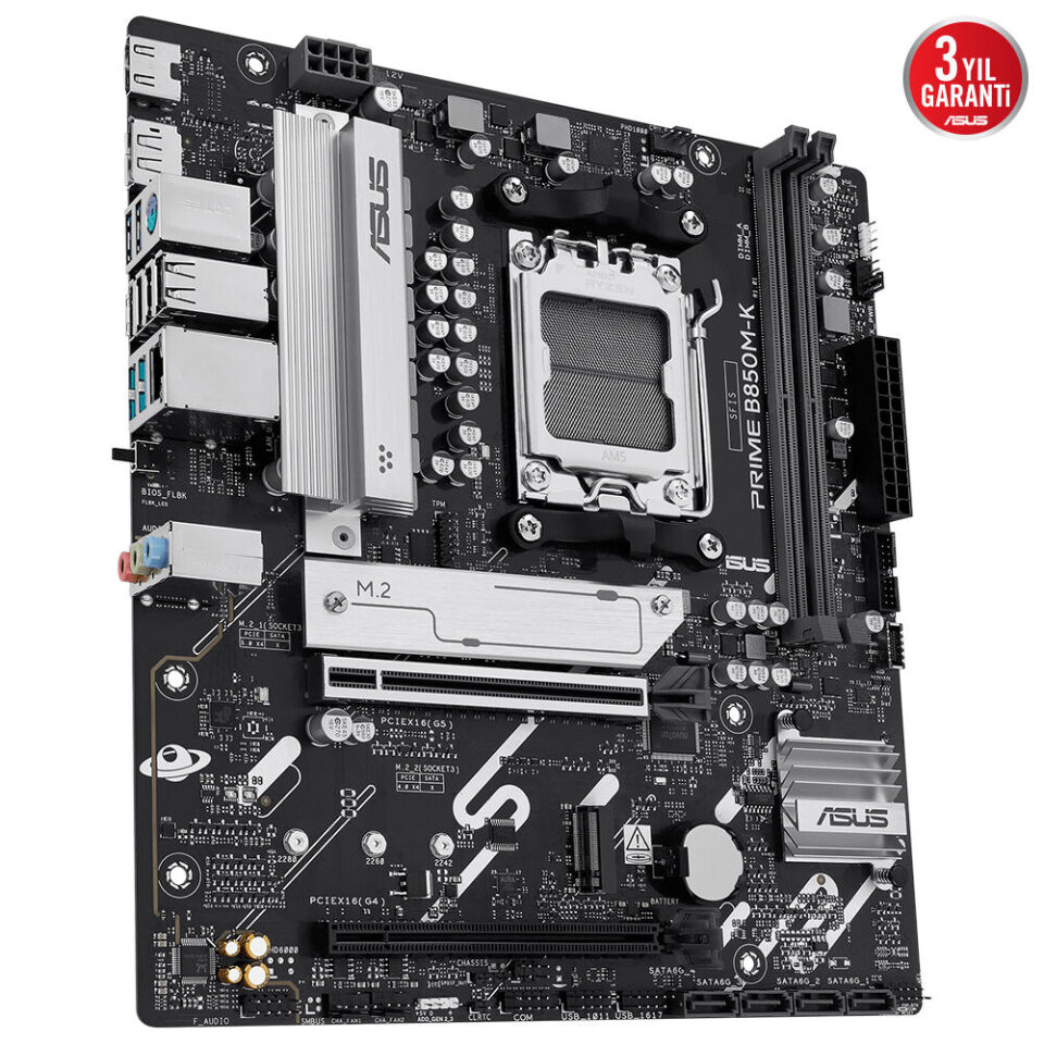 ASUS PRIME B850M-K AM5 DDR5 8400MHZ(OC) HDMI mATX ANAKART