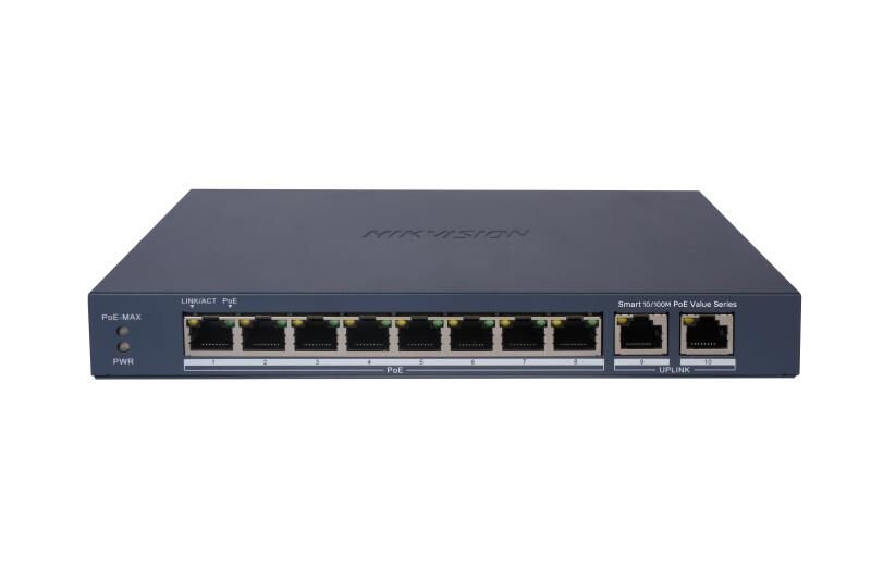 HIKVISION DS-3E1310P-EI/M 8XFE+2GE 60W POE SWITCH