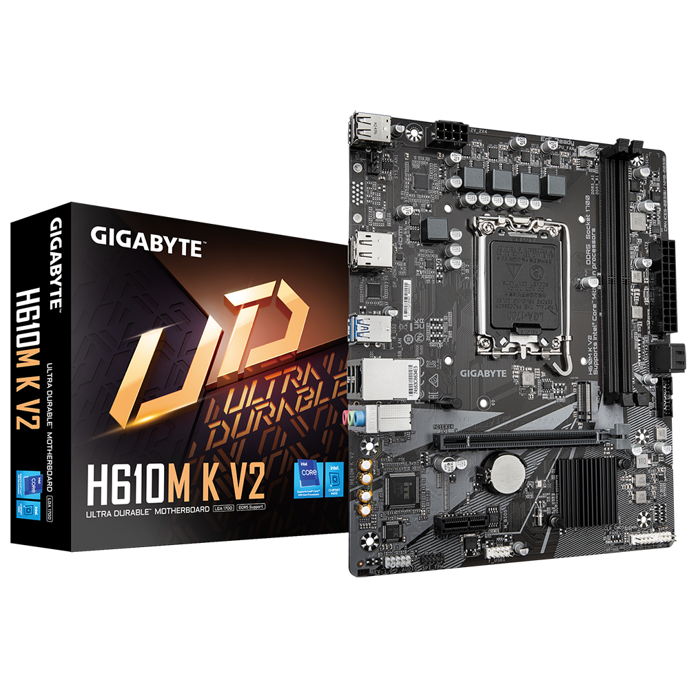 GIGABYTE H610M K V2 DDR5 4800Mhz M.2 HDMI/DP MATX 1700P