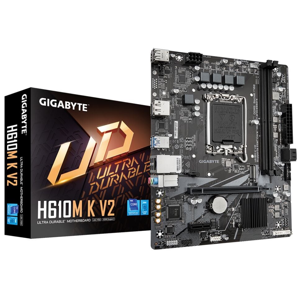 GIGABYTE H610M K V2 DDR5 4800Mhz M.2 HDMI/DP MATX 1700P
