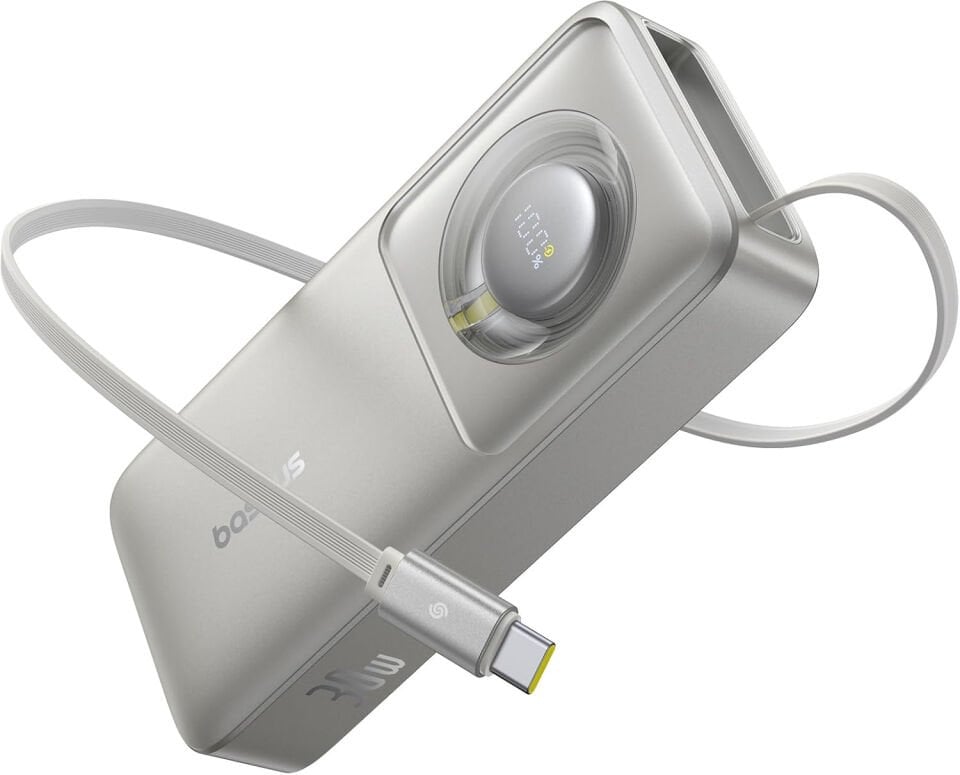 BASEUS FREE2PULL 30W 10.000MAH POWERBANK - GREY