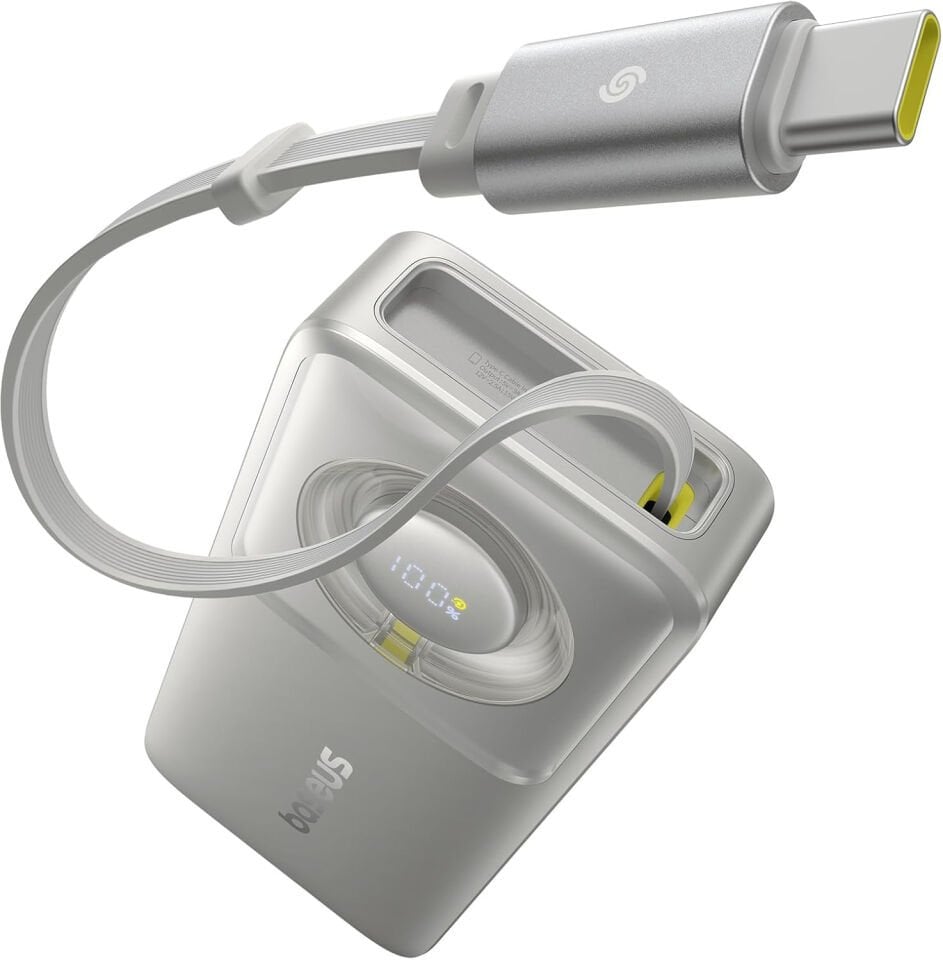 BASEUS FREE2PULL 30W 10.000MAH POWERBANK - GREY