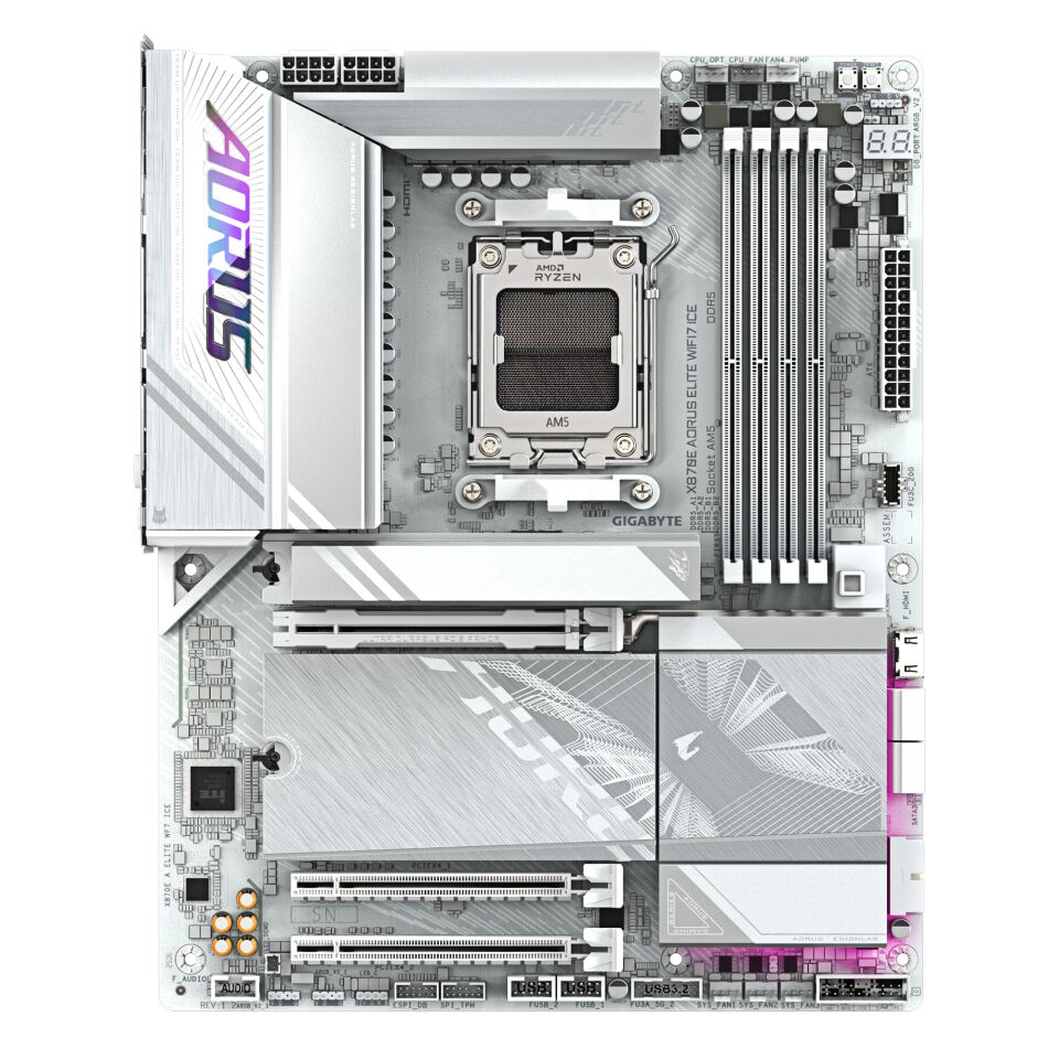 GIGABYTE X870E-A-ELTWF7ICE AORUS ELITE WIFI7 ICE DDR5 M.2 HDMI DP ATX AM5