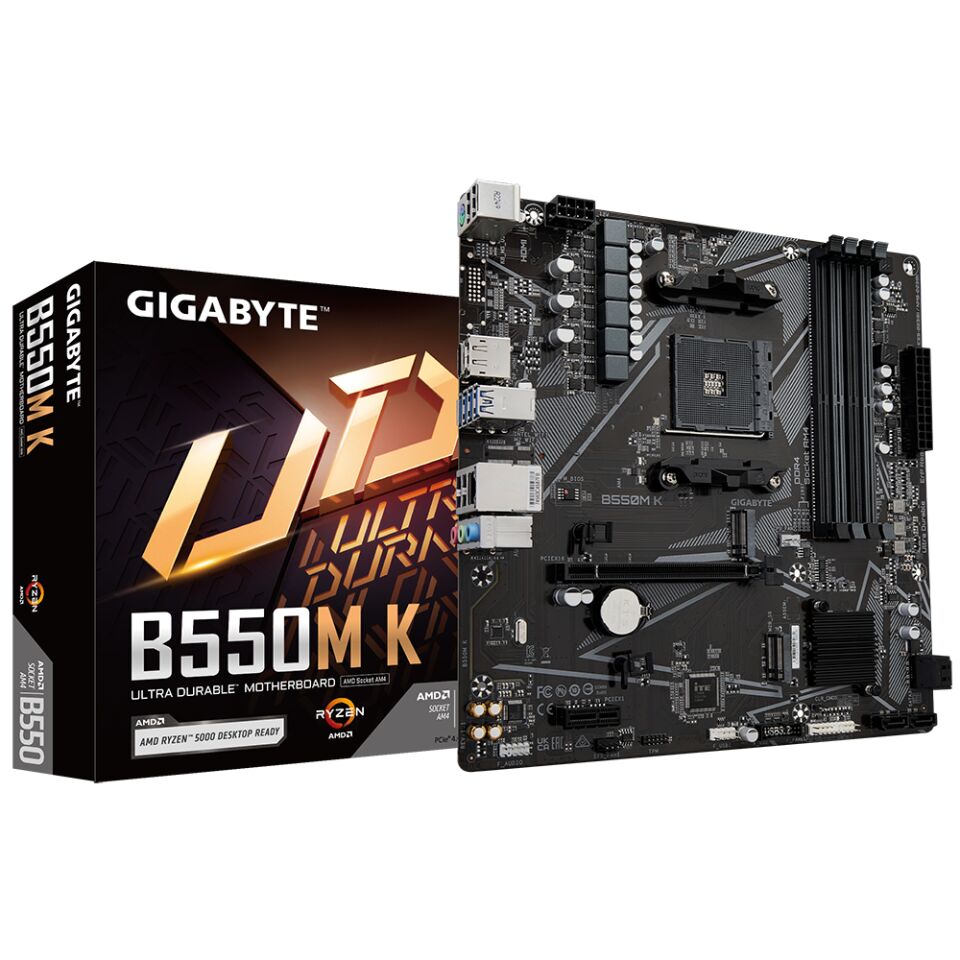 GIGABYTE B550M K DDR4 4733MHz(OC) HDMI M.2 DP mATX