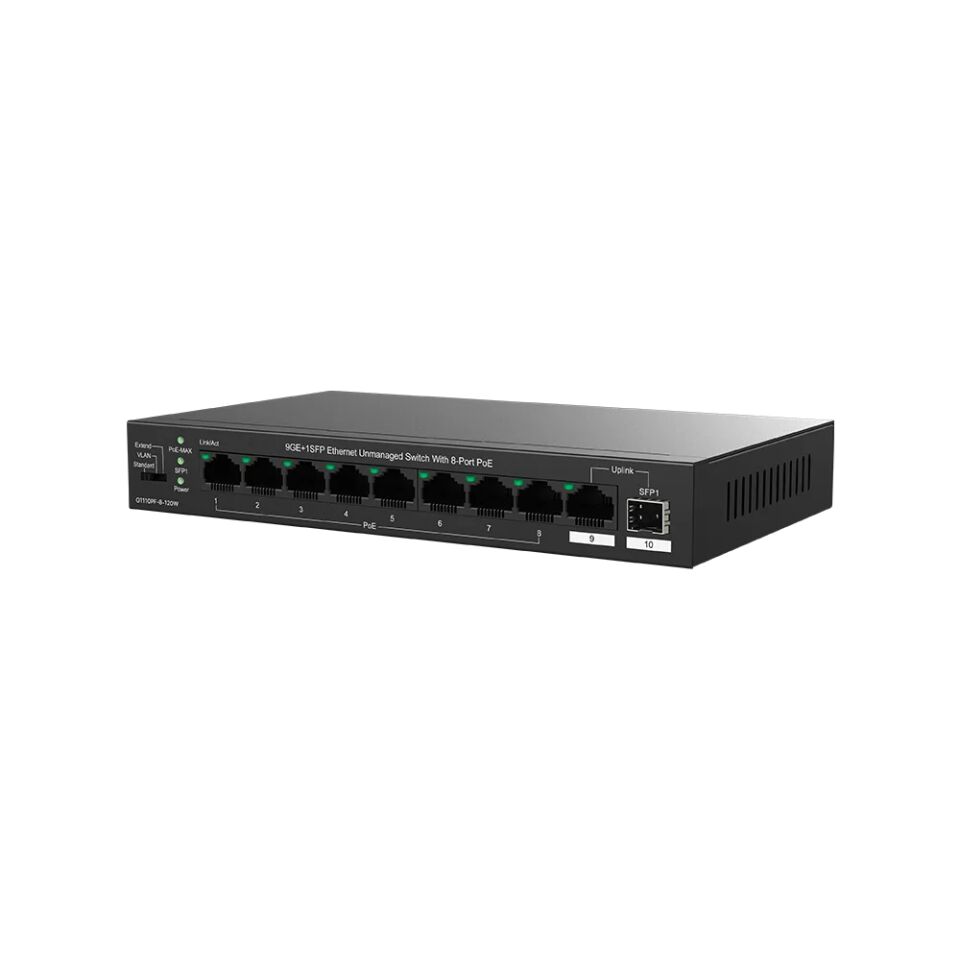 TENDA TEG1110PF-8-120W 10PORT 10/100/1000 SWITCH