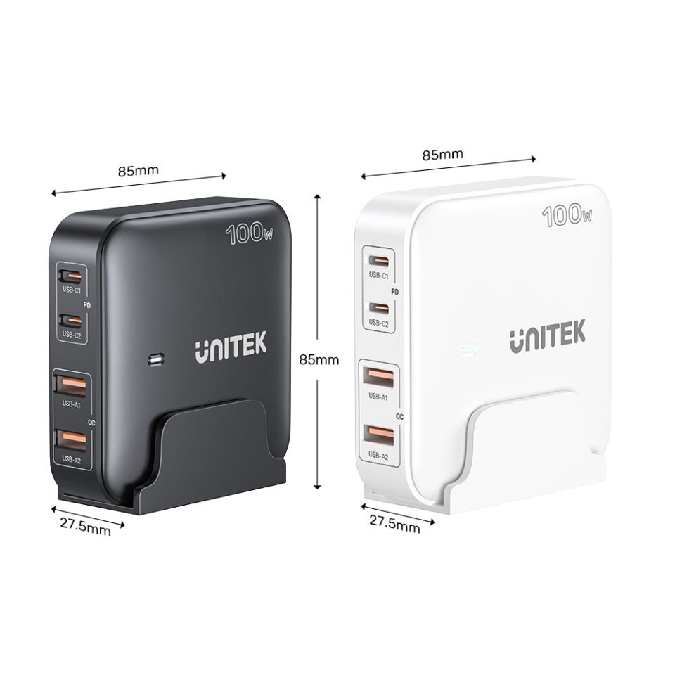 UNITEK 100W MASAÜSTÜ GAN ŞARJ İSTASYONU BEYAZ (P1229AWH)