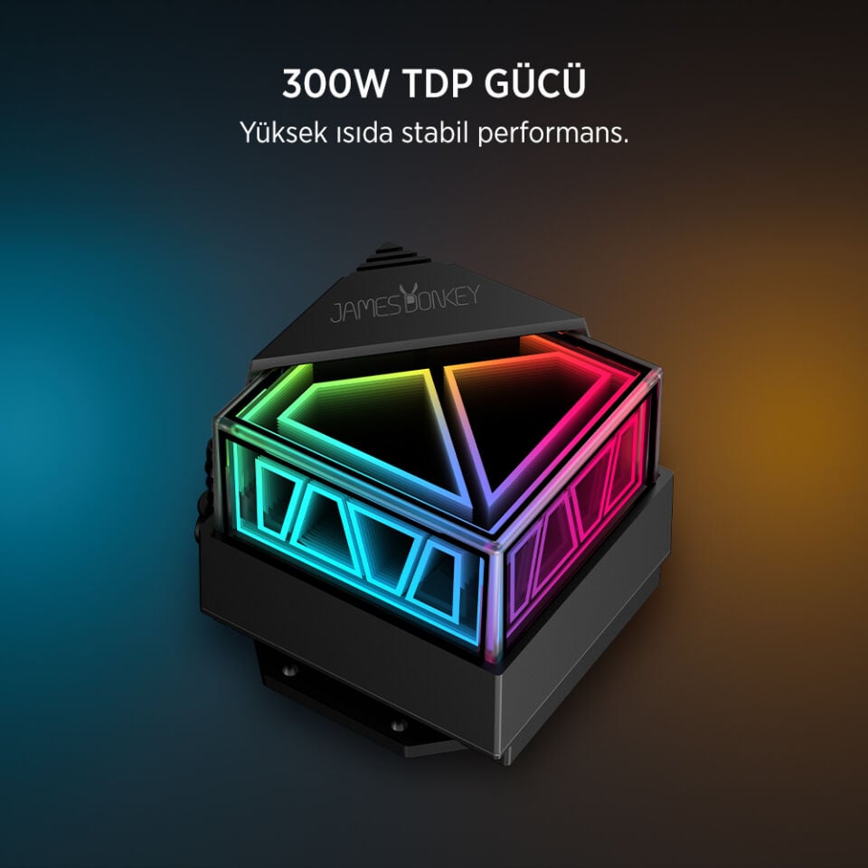 James Donkey Lugis JDC360 ARGB 360mm Siyah Sıvı İşlemci Soğutucu AM5 ve LGA1700 Uyumlu