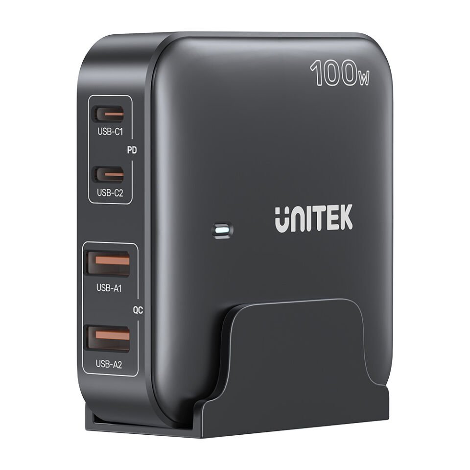 UNITEK 100W MASAÜSTÜ GAN ŞARJ İSTASYONU SİYAH (P1229ABK)