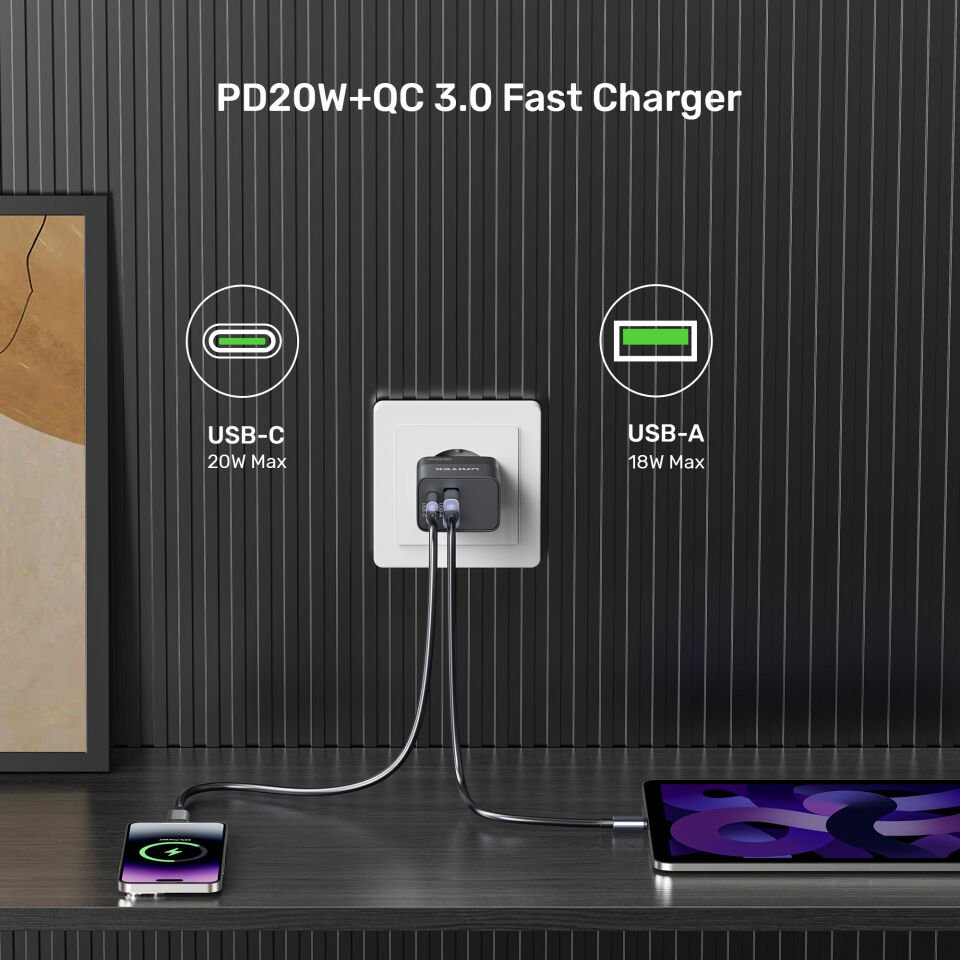 UNITEK 20W HIZLI ŞARJ ADAPTÖRÜ 1*USB-C (P1124ABK-EU)