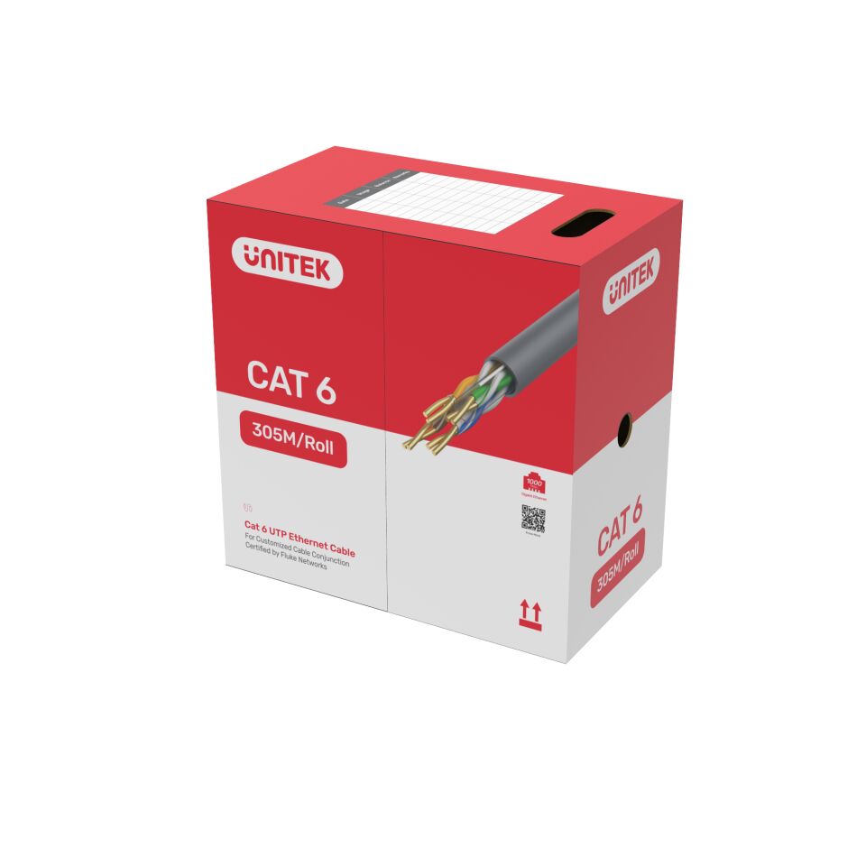 UNITEK CAT6 UTP 305M BAKIR KABLO 23AWG (Y-C876AGY)