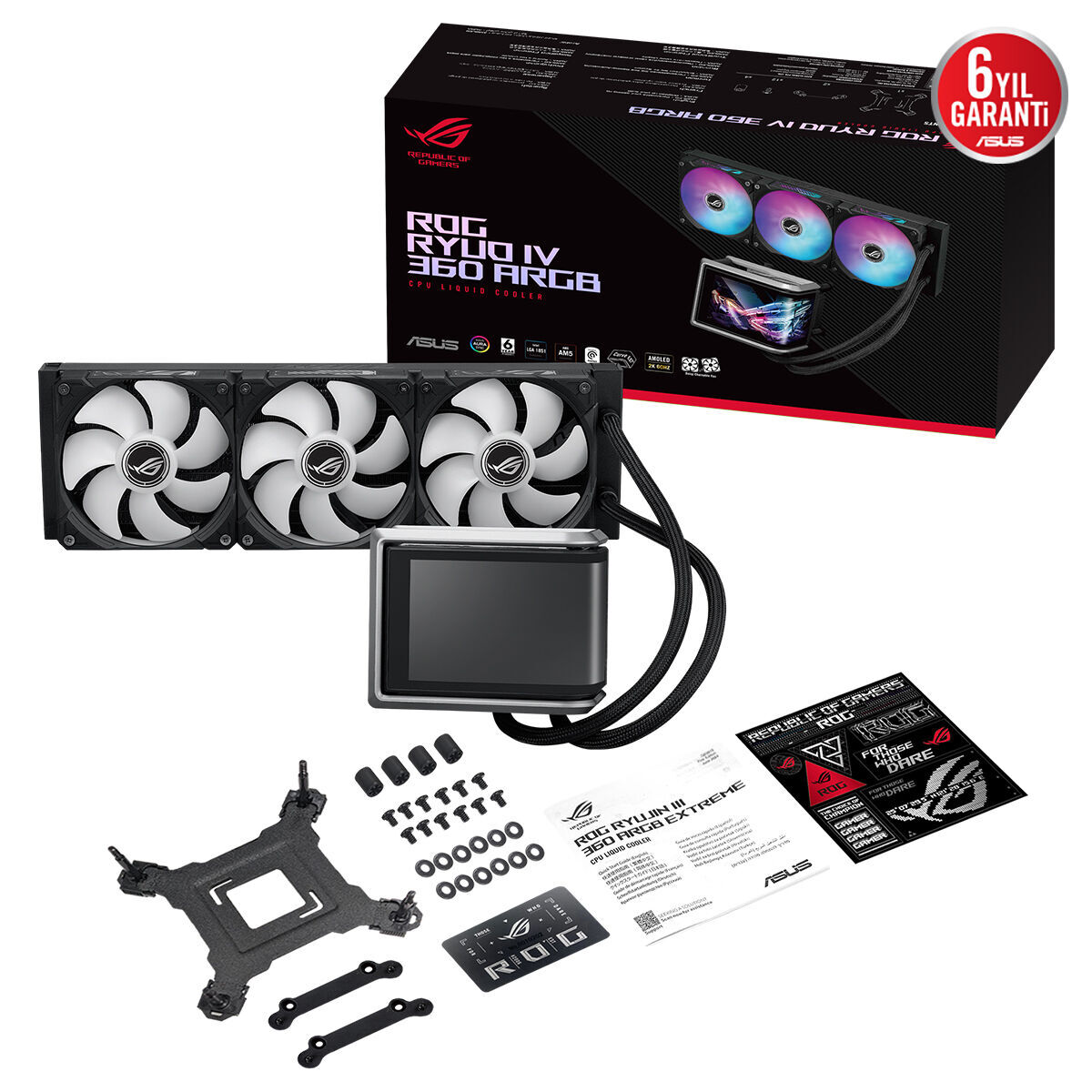 ASUS ROG RYUO IV 360 ARGB 360MM SİYAH İŞLEMCİ SIVI SOĞUTUCU