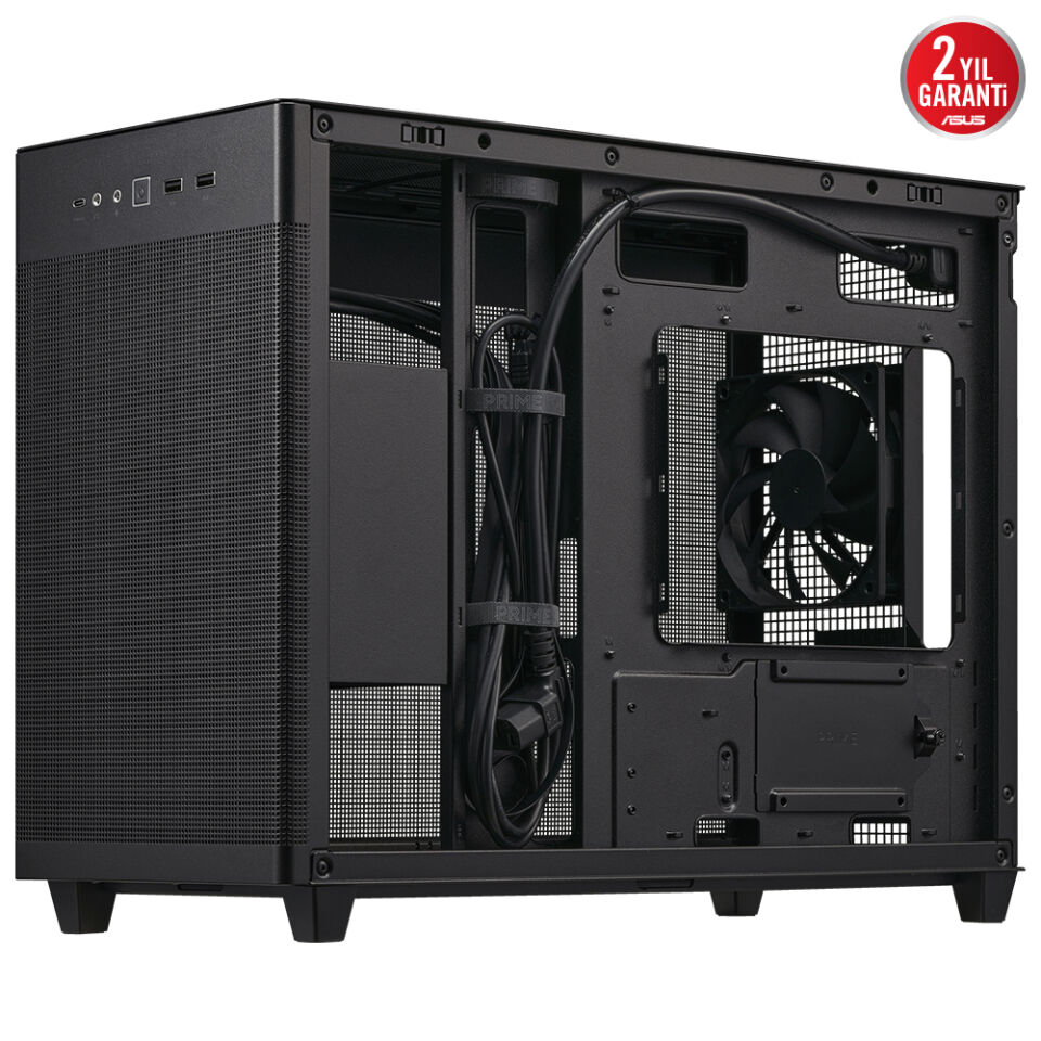 ASUS PRIME AP201 MESH 1x120MM FAN USB 3.2 TYPE-C SİYAH MICRO-ATX SMALL TOWER KASA