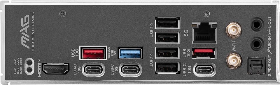 MSI MAG B850 TOMAHAWK MAX WIFI AM5 DDR5 8400MHZ(OC) HDMI 4x M.2 USB 10Gbs 5G LAN WI-FI 7 ATX