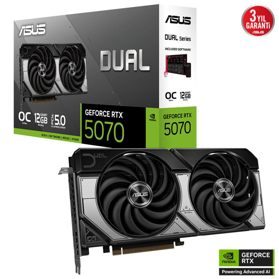 ASUS DUAL-RTX5070-O12G 192BIT GAMING VGA
