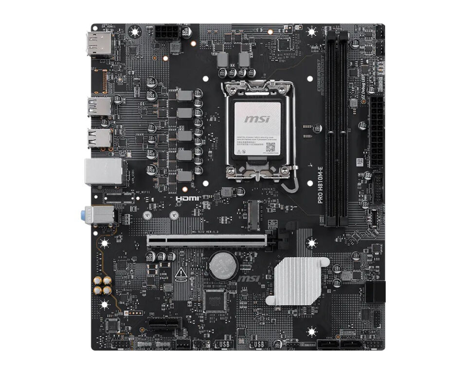 MSI PRO H810M-E DDR5 6400MHz (OC) M.2 mATX 1851P