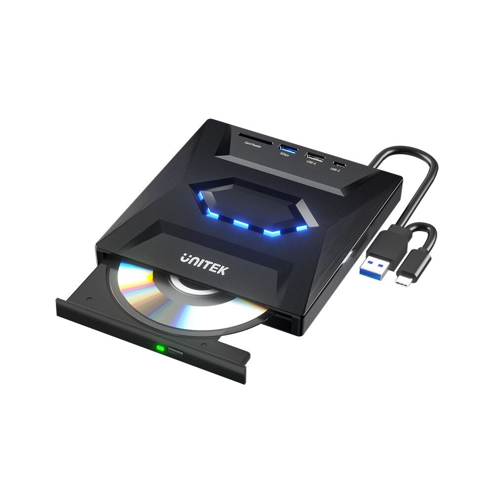 UNITEK HARİCİ DVD-RW USB TYPE-C/A 5in1 DOCK (T1037A)