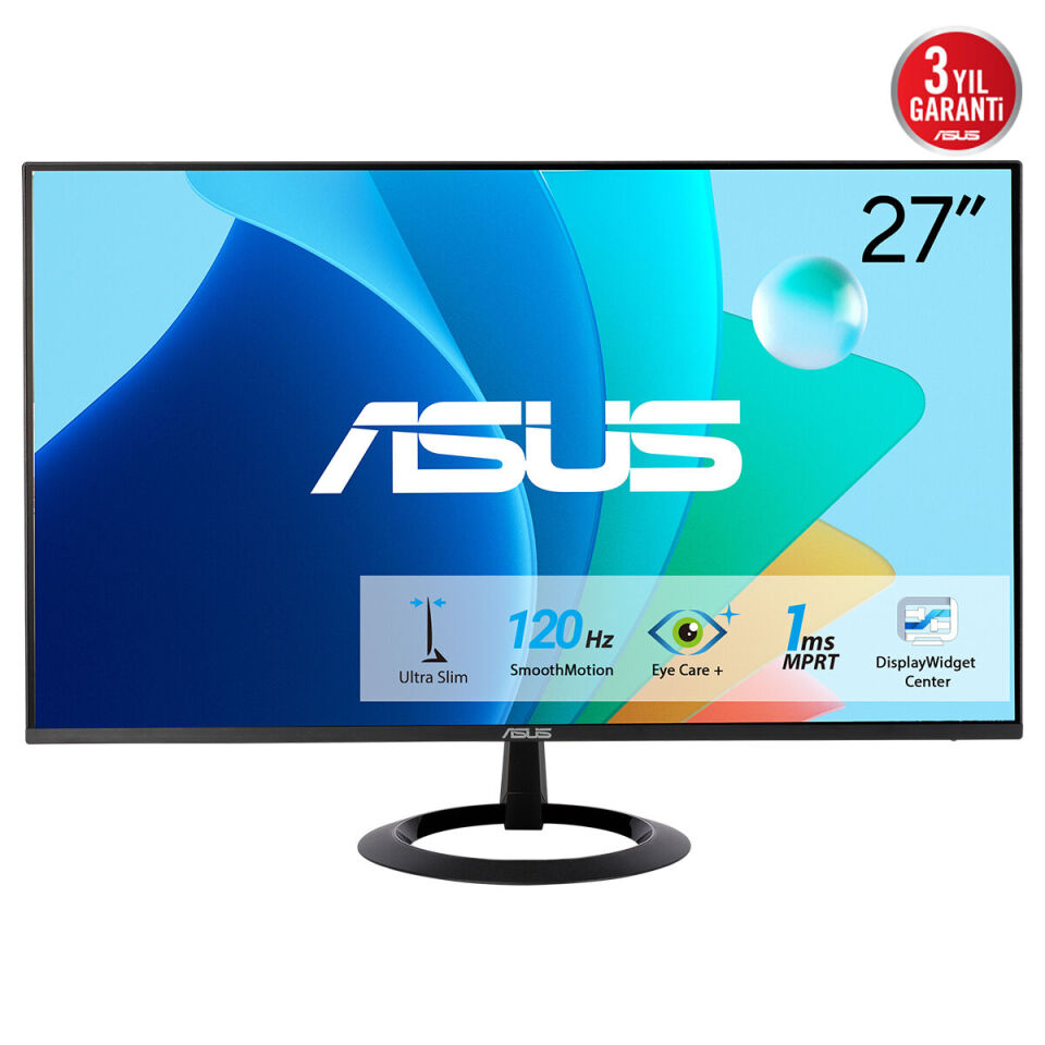 27 ASUS VZ279HG 1MS 120HZ HDMI VGA IPS ÇERÇEVESİZ ULTRA SLIM