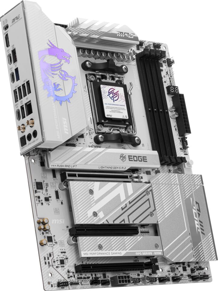 MSI MPG B850 EDGE TI WIFI AM5 DDR5 8400MHZ(OC) HDMI 4x M.2 USB 10Gbs 5G LAN WI-FI 7 ATX