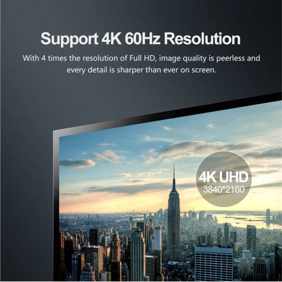 UNITEK DISPLAY PORT 1.2 KABLO 1.5MT 4K (Y-C607BK)