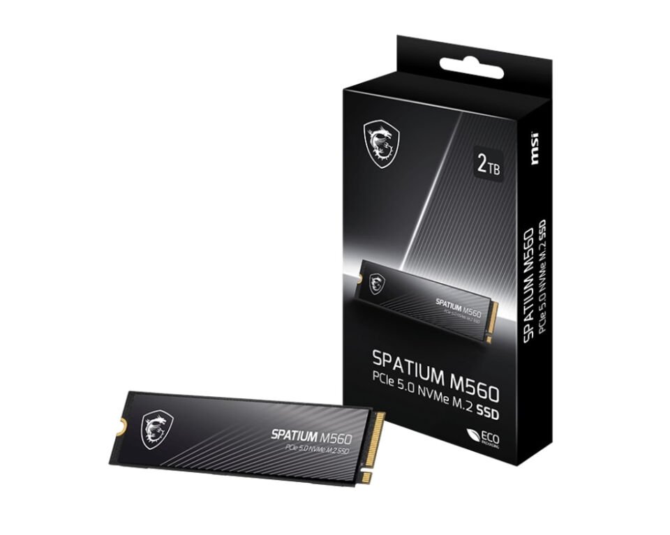 1TB MSI SPATIUM M560 PCIE 5.0 NVME M.2 10200/8400MB/s