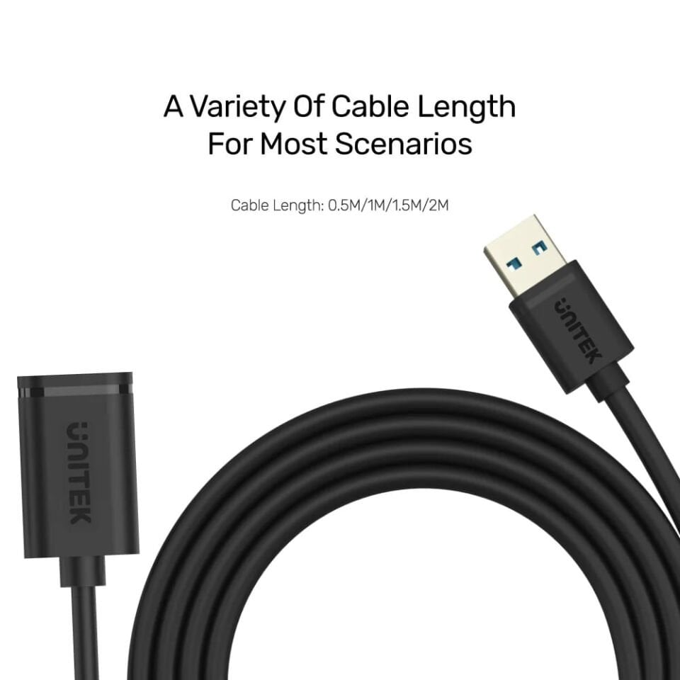 UNITEK USB3.0(M) TO USB3.0(F) KABLO 2MT(Y-C459GBK)