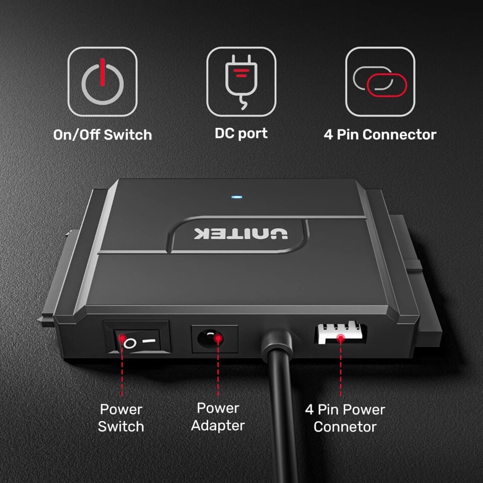 UNITEK USB3.0 TO IDE + SATA II DÖNÜŞTÜRÜCÜ(Y-3324)
