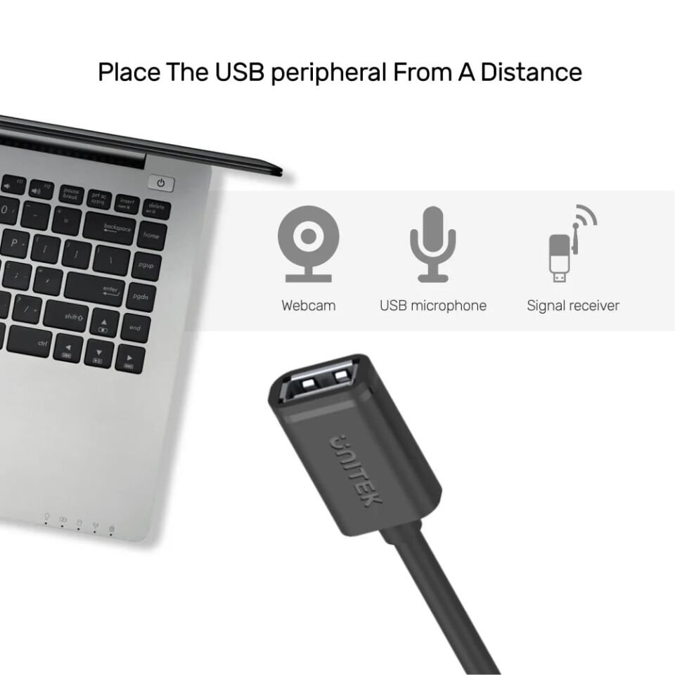 UNITEK USB-A(M) TO USB-A(F) KABLO 1.5MT(Y-C449GBK)