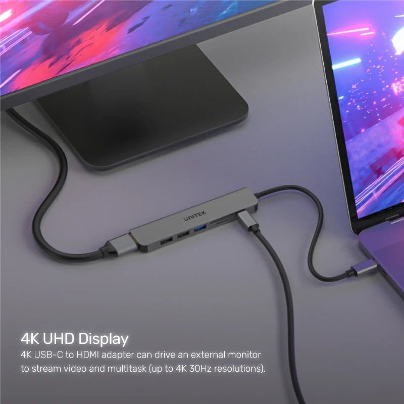 UNITEK USB-C 7in1 UNIVERSAL DOCK STATION (H1118A)