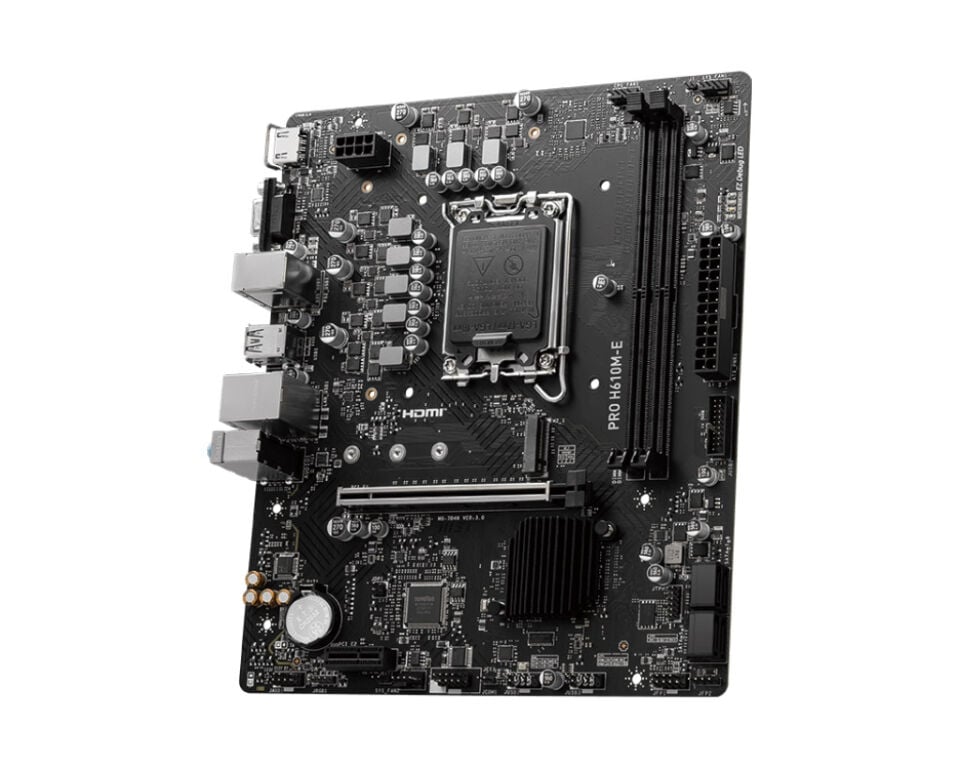 MSI PRO H610M-E DDR5 5600MHZ(OC) HDMI VGA M.2 mATX 1700P