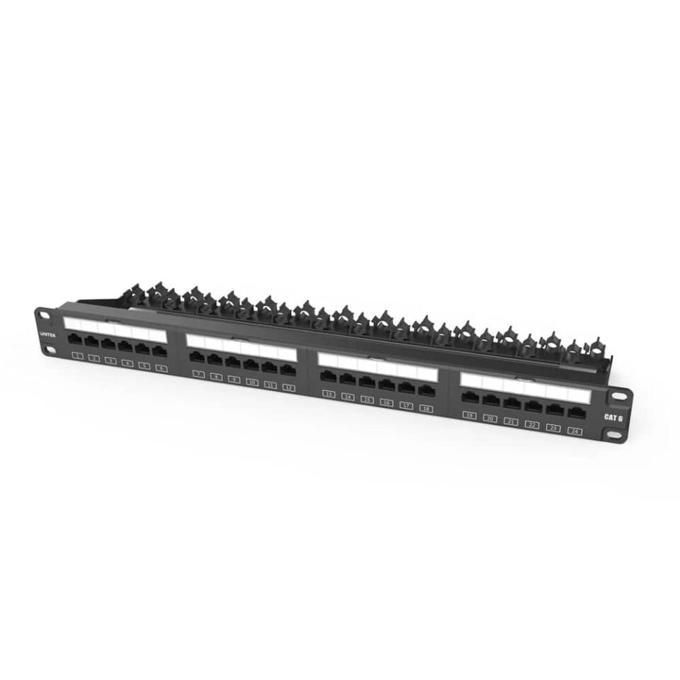 UNITEK CAT6 UTP 24 PORT RJ45 PATCH PANEL (T003A)