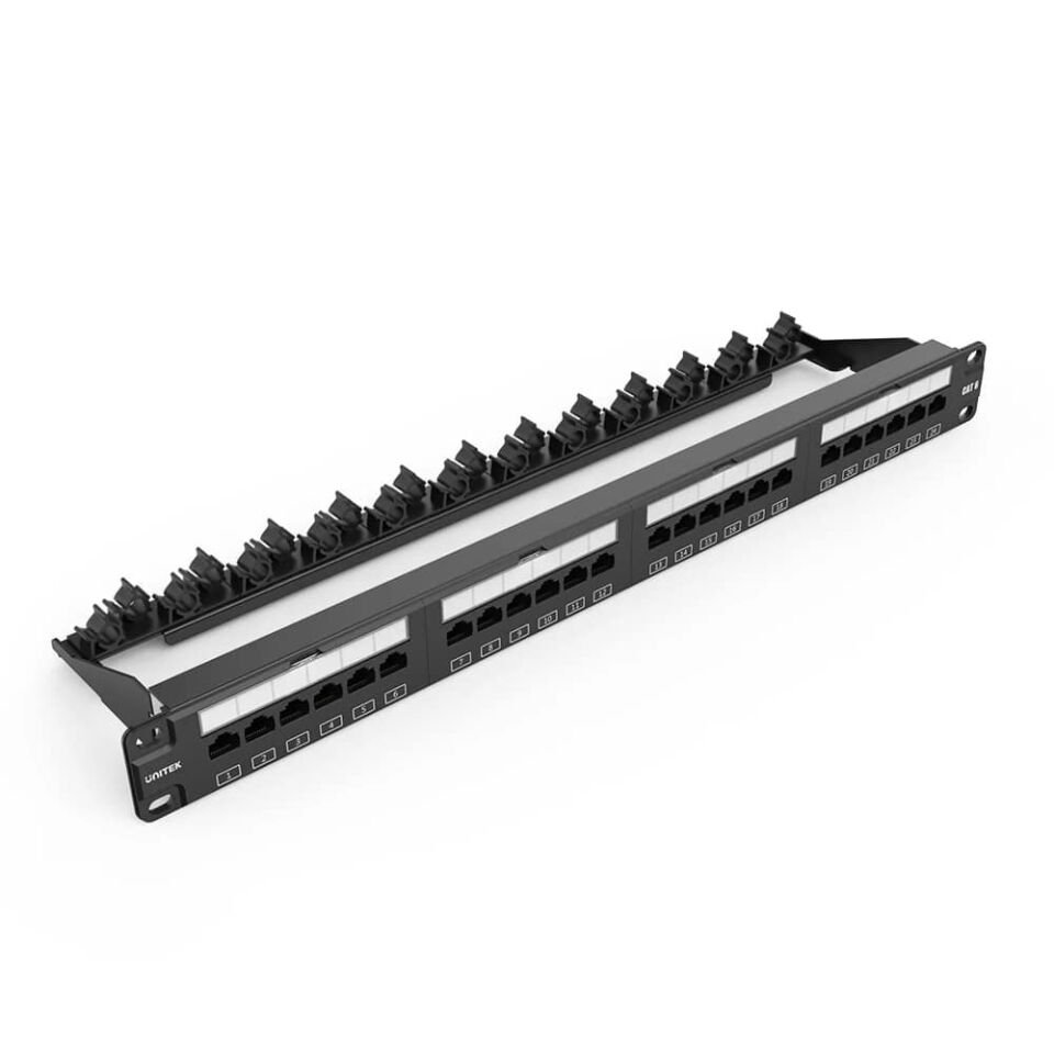 UNITEK CAT6 UTP 24 PORT RJ45 PATCH PANEL (T003A)
