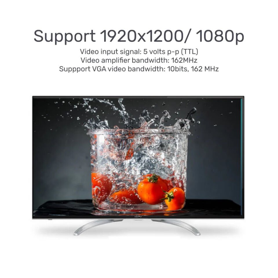 UNITEK HDMI TO VGA SES DESTEKLİ 1080P (Y-6333)