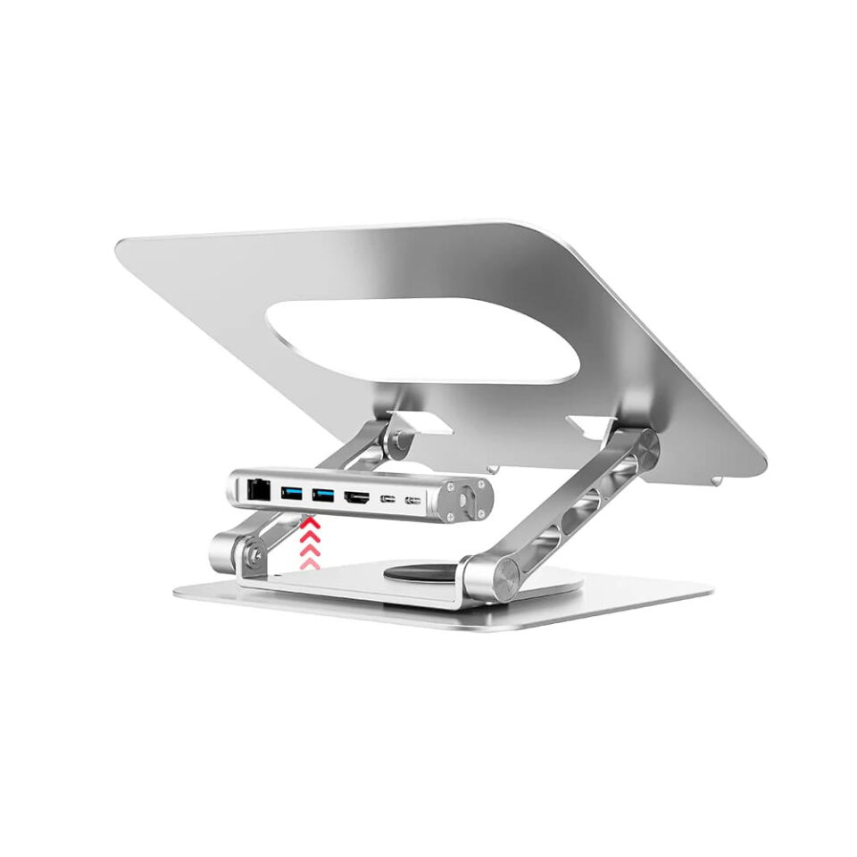 UNITEK 360D METAL 15.6” NOTEBOOK STAND 5in1 VE DOCKING STATION  (D1109B)