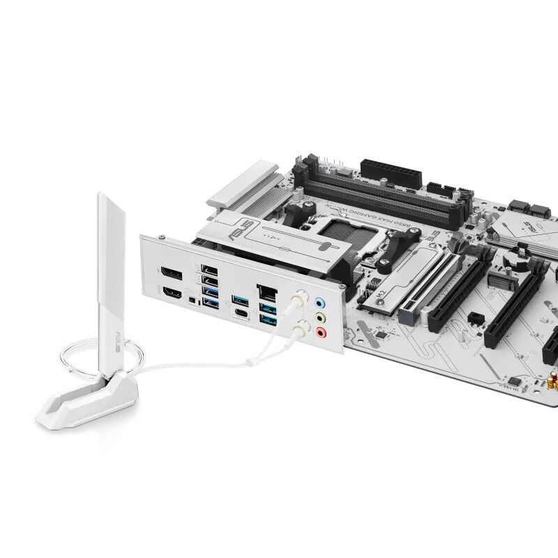ASUS B850 MAX GAMING WIFI 7 AMD AM5 DDR5 ANAKART BEYAZ