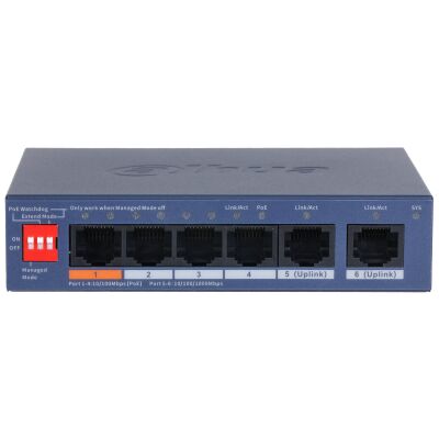 DAHUA CS4006-4ET2GT-60 4XFE-2XGE MEGABİT YÖNETİLEBİLİR 60W POE SWİTCH