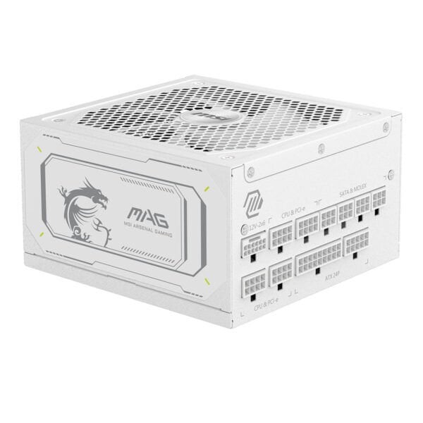 MSI MAG 1000GL PCIE5 WHITE 1000W 80+ GOLD POWER