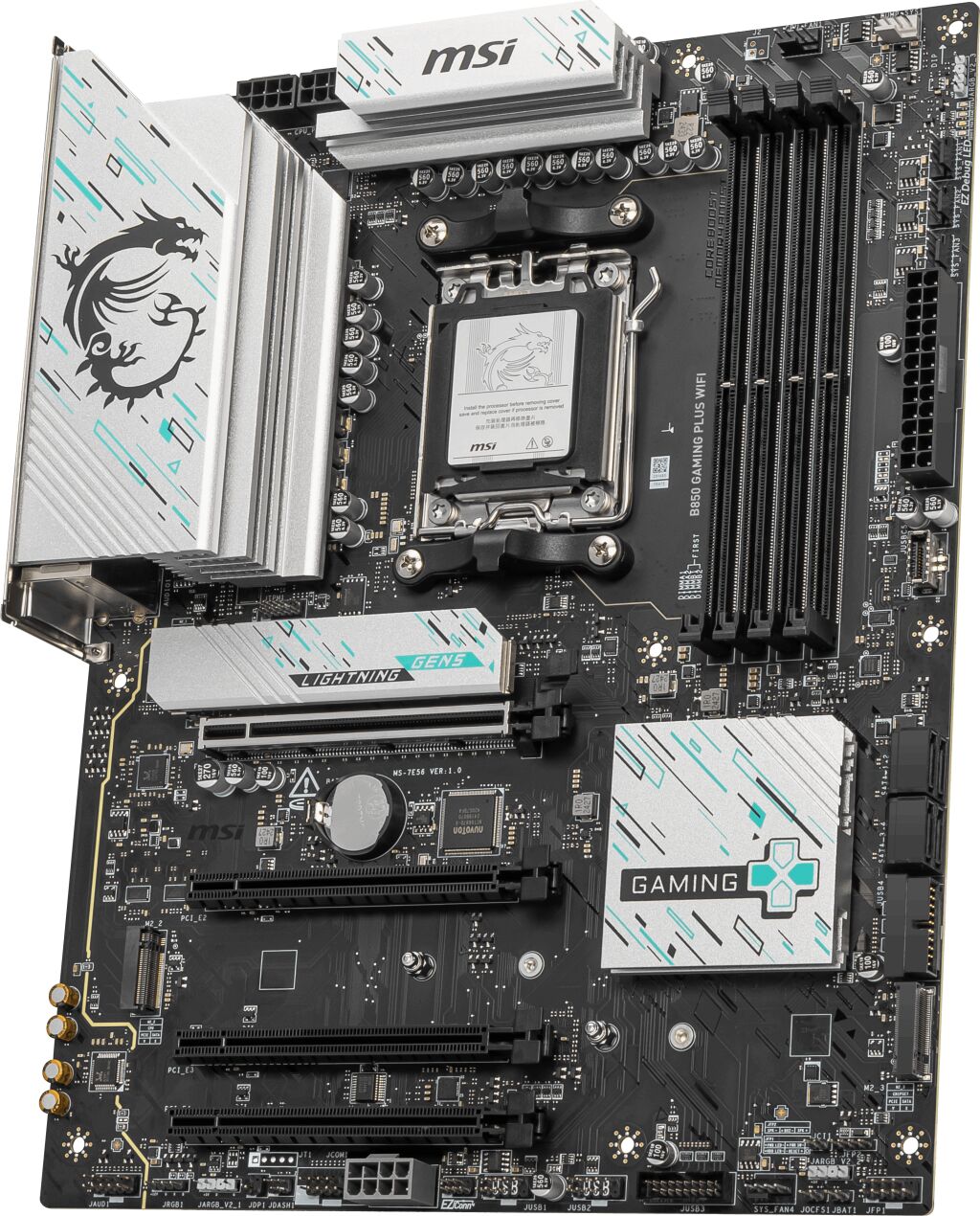 MSI B850 GAMING PLUS WIFI AM5 DDR5 8200MHZ(OC) DP 3x M.2 USB 10Gbs 5G LAN WI-FI 7 ATX